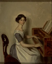 Portrait of Nadezhda P. Zhdanovich at the Piano, 1849